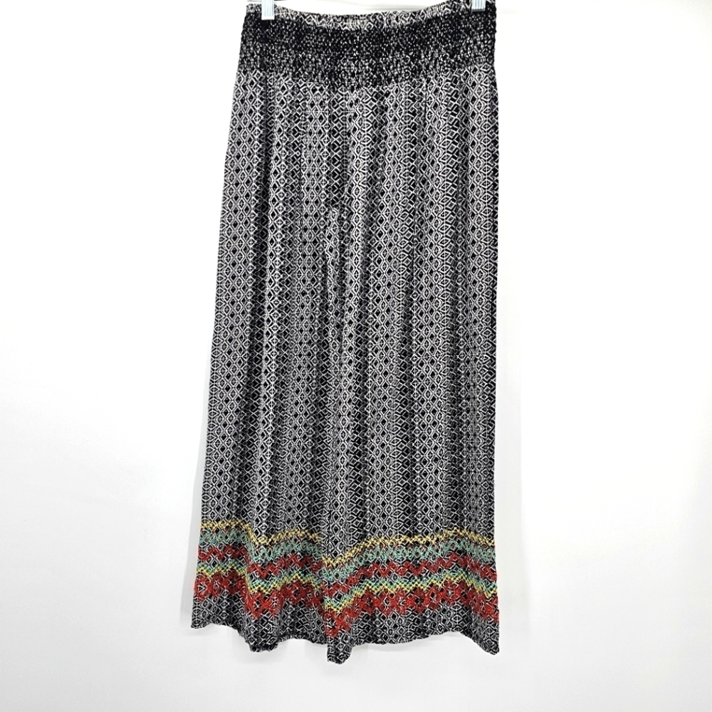 Ivy Jane embroidered Smocked flowy wide leg pants women's size extra small